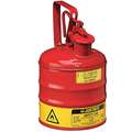Justrite Type I Can, 1 gal., Flammables, Galvanized Steel, Red