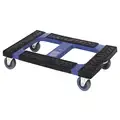 Quantum Storage Systems Open-Deck Plastic General Purpose Dolly, 1,000 lb. Load Capacity, 30" x 18" x 6-1/2"