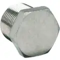 Hex Head Plug: 316L Stainless Steel, 3/4" Fitting Pipe Size, Male NPT, Class 150