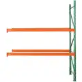 Husky Rack and Wire Pallet Rack Add-On Unit; 4062 lb. Shelf Capacity, 42" D x 16 ft. H x 123" W, Green/Orange