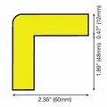 Knuffi Polyurethane Foam Corner Guard; 1/2" H x 39-3/8" L x 2-1/8" W, Red / Yellow