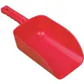 Remco Large Hand Scoop: Red, 82 oz. Capacity, 15 in Overall L, 5 9/10 in Overall W, 5 in Handle Lg