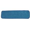Tough Guy Mop Pad: Microfiber, 18 in Frame Wd, Blue, Quick Change Mop Connection, Launderable
