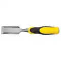 Stanley Short Blade Chisel: Plastic, 9 1/4 in Overall Lg, 3/4 in Wd, Straight Tip Shape