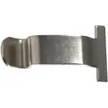 Spring Clip Arm Placard Holder, Stainless Steel, Height: 1-11/16", Width: 7/8"