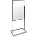United Visual Products Matte-Finish Melamine Dry Erase Board, Easel Mounted, Portable/Carry, 36"H x 24"W, White