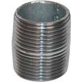 Nipple: Galvanized Steel, 1 1/2 in Nominal Pipe Size, 1 3/4 in Overall Lg, Fully Threaded, Welded
