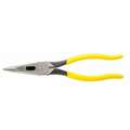 Klein Tools Needle Nose Pliers, Jaw Length: 2-5/16", Jaw Width: 1", Jaw Bend: 0&deg;, Tip Width: 1/8"