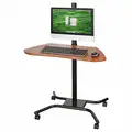 Balt Computer Workstation: Oak, Laminate/Steel, 26 1/2 in Overall Dp, 46 1/2 in Overall Ht