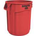 Rubbermaid BRUTE 55 gal. Round Open Top Utility Trash Can, 33"H, Red