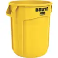 BRUTE 55 gal. Round Open Top Utility Trash Can, 33"H, Yellow
