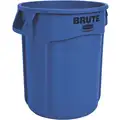 Rubbermaid BRUTE 55 gal. Round Open Top Utility Trash Can, 33"H, Blue