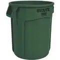 Rubbermaid BRUTE 55 gal. Round Open Top Utility Trash Can, 33"H, Green
