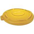 BRUTE Round Flat Top Trash Can Top for 55 gal., Yellow