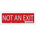 Condor Vinyl, Safety Sign, 10" Width, 3-1/2" Height, Double-Sided No, Adhesive Surface, NOT AN EXIT