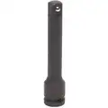 Impact Socket Extension, Alloy Steel, Black Oxide, Overall Length 6", Input Drive Size 3/8"