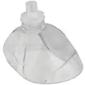 CPR Mask, 1 People Served, Number of Components 2, Plastic, 5-1/2" Height, 2-1/2" Width, Clear