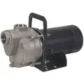 1/3-HP Self Priming Centrifugal Pump, 32 ft. Max. Head, 3/8" Max. Dia. Solids, 304 Stainless Steel