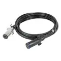 Phillips 15 ft. Dual to Single Pole Liftgate Cord, Straight, 4 AWG, M2 Plugs, Black