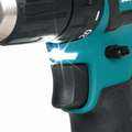 Makita Cordless Hammer Drill Kit: 12V DC, Compact Premium, 3/8 in Chuck, Keyless, 2, 23.3 ft-lb
