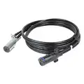 Phillips 12 ft. Dual to Single Pole Liftgate Cord, Straight, 2 AWG, M2 Plugs, Black