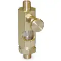Lube Sight Feed Needle Valve, Brass Bar for Durability, Straight, 1/8 male NPTF Inlet