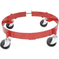 Lincoln Adjustable Open-Deck Drum Dolly with Support Ring, 120 lb Load Capacity, For Cntnr Cap 16 gal