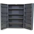 Bin Cabinet: 48 in x 24 in 72 in, 16 Shelves, 0 Bins, Deep Box, 14 ga Panel, Gray, Keyed