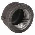 Round Cap: Malleable Iron, 3 in Pipe Size, Female NPT