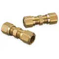 Union: Brass, For 5/8 in x 5/8 in Tube OD, Compression x Compression, 1-31/32 in. Overall Lg