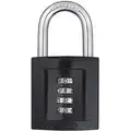 Abus Combination Padlock, Resettable Front-Dial Location, 1-5/16" Shackle Height