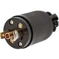 Hubbell Wiring Device-Kellems Midget Locking Plug, 120VAC Voltage, 15 Amps, NEMA Configuration: ML-2P, Number of Wires: 3