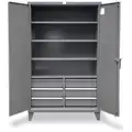 Strong Hold Heavy Duty Storage Cabinet, Dark Gray, 78" H X 60" W X 24" D, Assembled