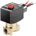 120VAC Brass Solenoid Valve, Normally Closed, 1/4" Pipe Size