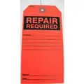 Badger Tag & Label Corp Repair Required Tag: Repair Required, Problem___Signed___Date___, Fluorescent Orange, 25 PK