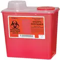 Cavicide Sharps Container, Chimney Top, 11" Height, 6 3/4" Length, 10 1/2" Width, Plastic, PK 5