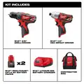 Milwaukee M12 Cordless Combination Kit, 12.0 Voltage, Number of Tools 2