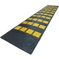 Speed Bump, Rubber, 9 ft. x 1-1/8" x 24", Black/Yellow, 435 psi