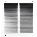 Return Air Grille, White, 10 Max. Duct Height (In.), 10 Max. Duct Width (In.), 1/3" Bar Spacing