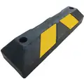 Parking Curb, Rubber, 1 ft. 10" x 4" x 6", Black/Yellow, 551 psi