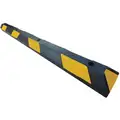 Parking Curb, Rubber, 4 ft. x 4" x 6", Black/Yellow, 551 psi