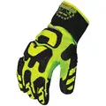 Impact Resistant Gloves, Duraclad Palm Material, Green, Black, Hi-Visibility Yellow, 1 PR