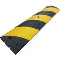 Speed Bump, Rubber, 4 ft. x 2-1/4" x 12", Black/Yellow, 725 psi