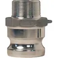 Cam and Groove Adapter: 3 in Coupling Size, 2 in Hose Fitting Size, 2 in -11-1/2 Thread Size, MNPT