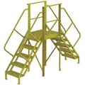 Tri-Arc TriArc 5-Step, Steel Crossover Bridge with Perforated Step Tread, 1000 lb. Load Capacity