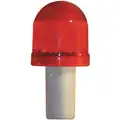Cone Light, 2" Head Dia., Red, Battery Power Source