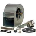 Double Inlet Forward Curve Belt Blower with Motor and Drive Package, 11-1/8" Wheel Dia., Unassembled