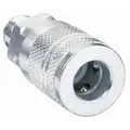 Quick Connect Hose Coupling: 1/4 in Body Size, 1/4 in Hose Fitting Size, Sleeve, Socket