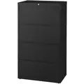 30 x 18.63 x 52.5 4-Drawer HL10000 Series Lateral File Cabinet, Black