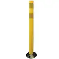 Delineator Post: Permanent, Yellow, 36 in Overall Ht, Flat Top, High-Intensity Prismatic, 3.5 lb Wt